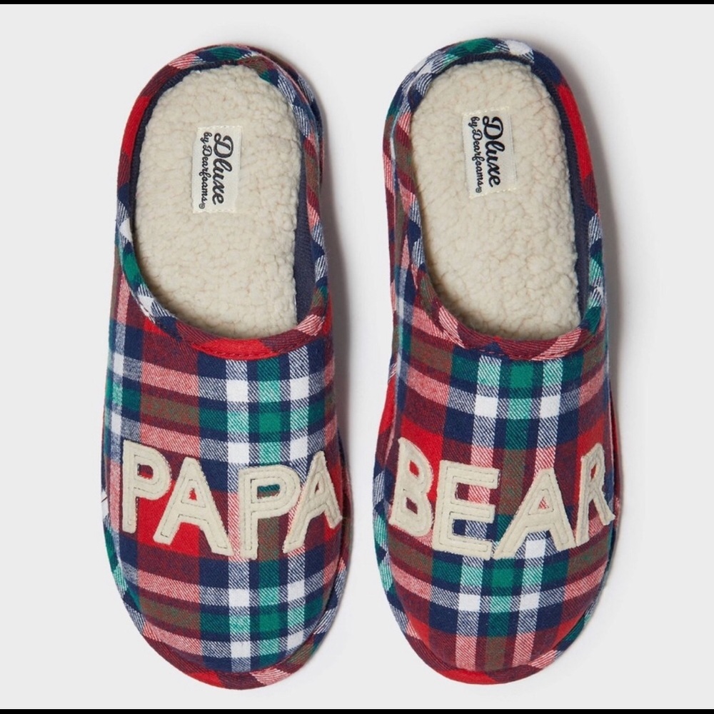 DearFoam Papa Bear slippers